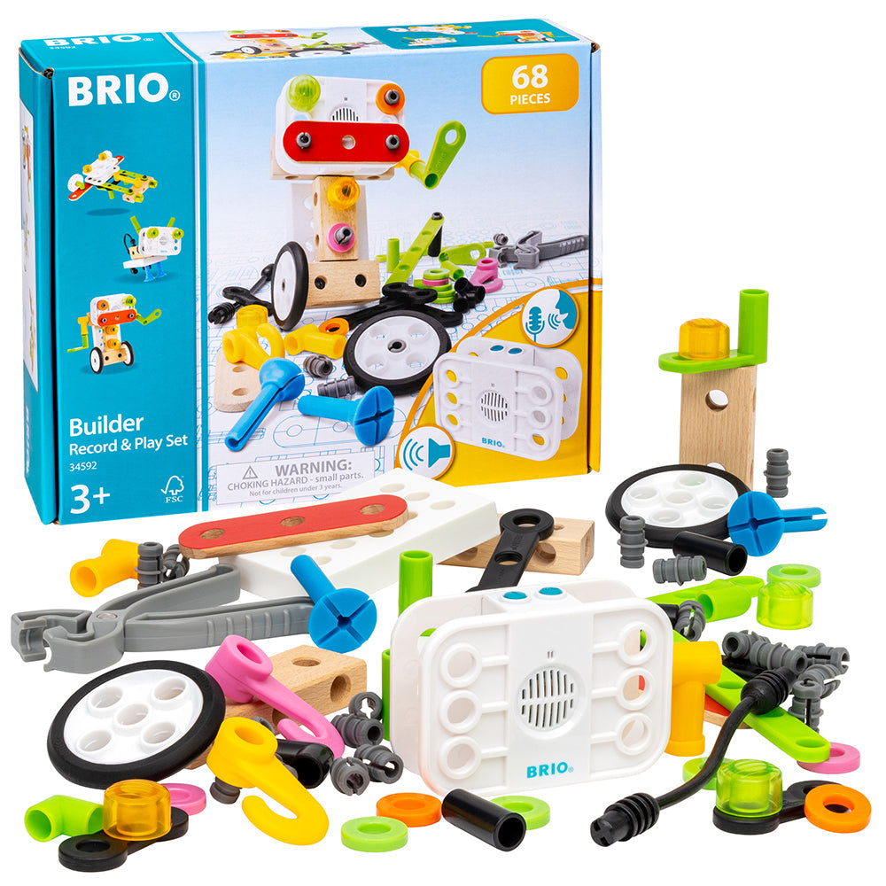 BRIO 68 részes építőkészlet játék felvétellel, 3+ év