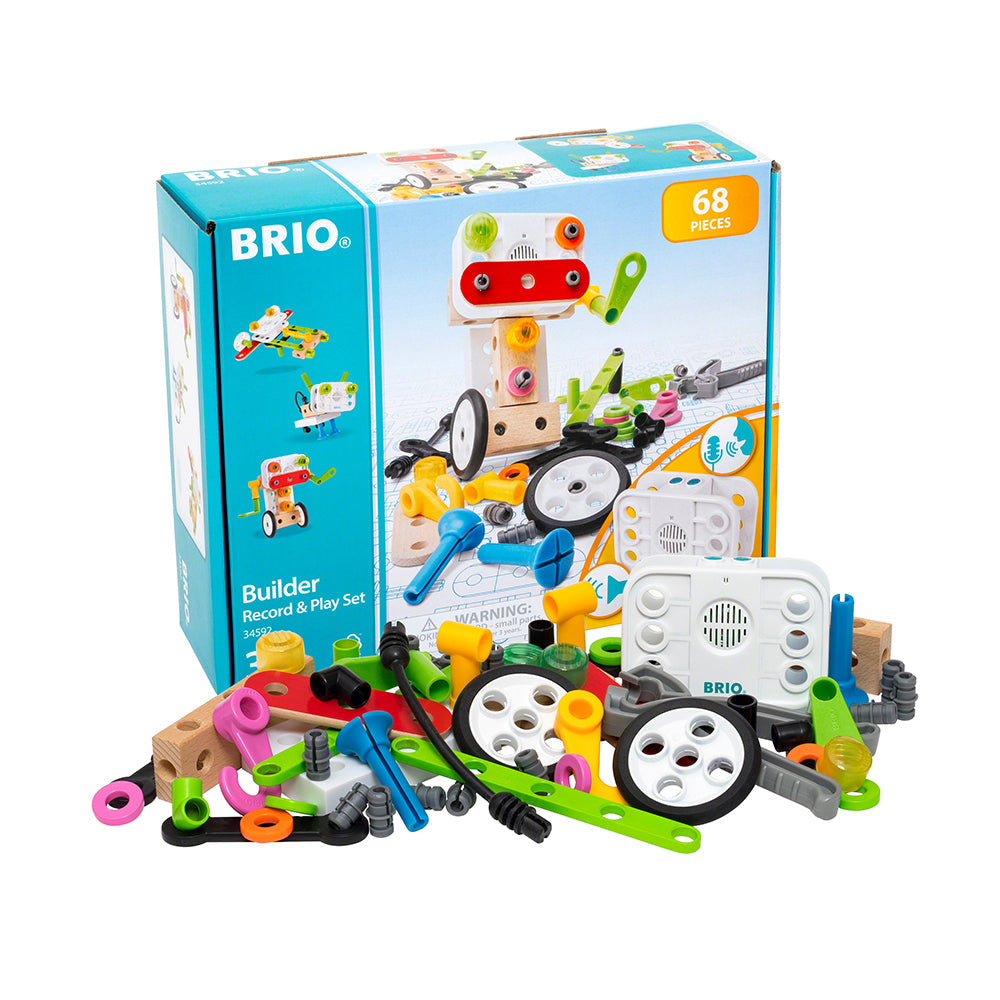BRIO 68 részes építőkészlet játék felvétellel, 3+ év