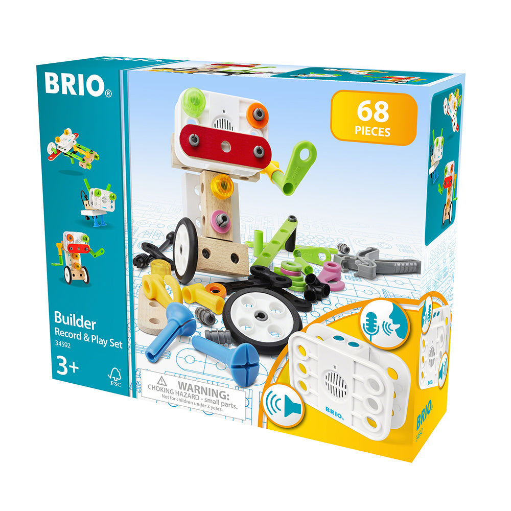 BRIO 68 részes építőkészlet játék felvétellel, 3+ év