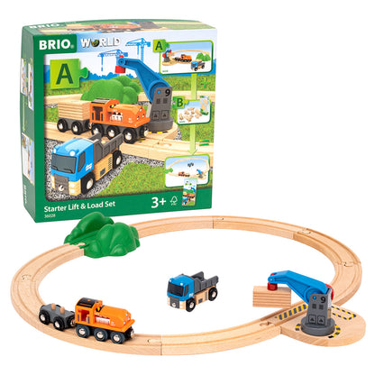 Set vehicule de transport, ridicare si incarcare marfa, BRIO, 3+ ani