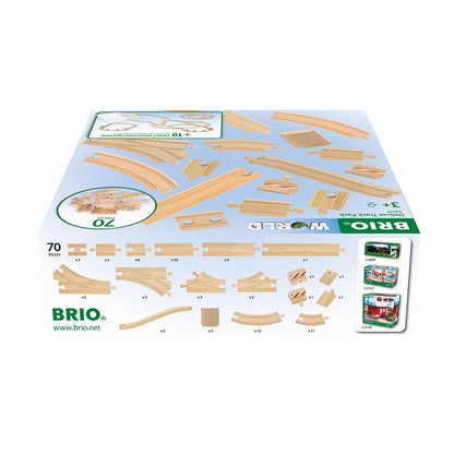 Set Sine Deluxe, 70 piese pentru trenulete BRIO, 3+ ani
