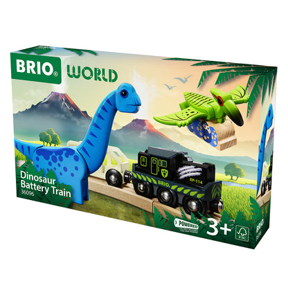 Trenulet cu baterii, aventura dinozaurilor BRIO, 3+ ani