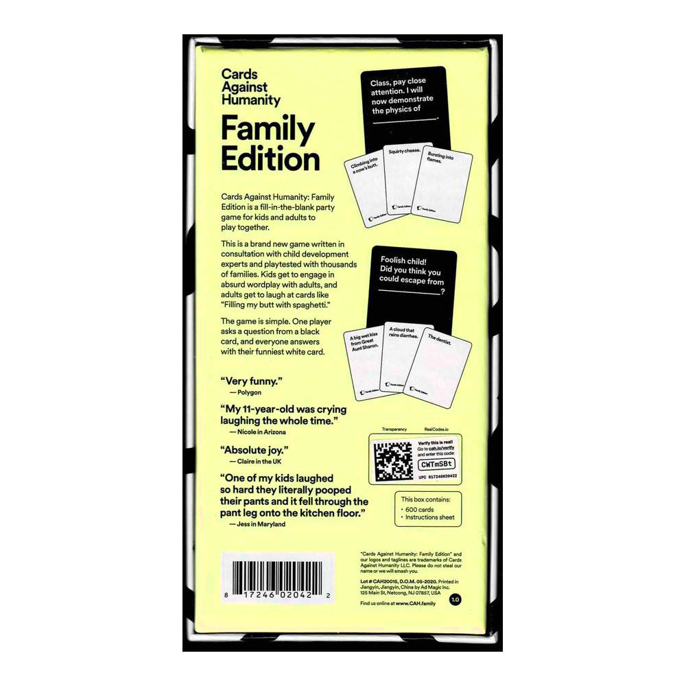 Imagine Cards Against Humanity - Family Edition