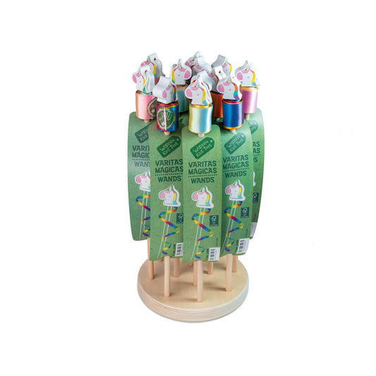 Panglica Unicorn pentru dans si gimnastica ritmica, +/-195 cm lungime, din lemn, Cayro, display cu 12 bucati