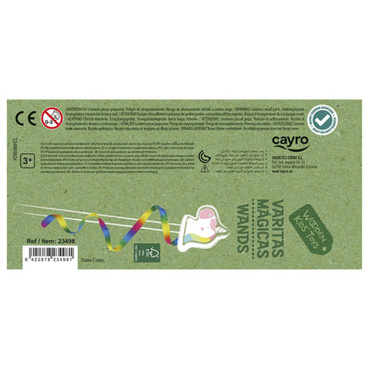 Panglica Unicorn pentru dans si gimnastica ritmica, +/-195 cm lungime, din lemn, Cayro, display cu 12 bucati