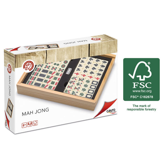 Imagine Joc Mah Jong Cayro, cu cutie de lemn, zaruri si 144 de pietre