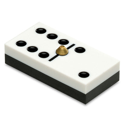 Imagine Joc Domino Clasic Premium, in caseta lemn, 28 piese cu insertie de metal, Cayro