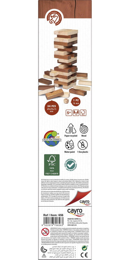 Imagine Joc turnul de lemn natural, Block & Block Cayro