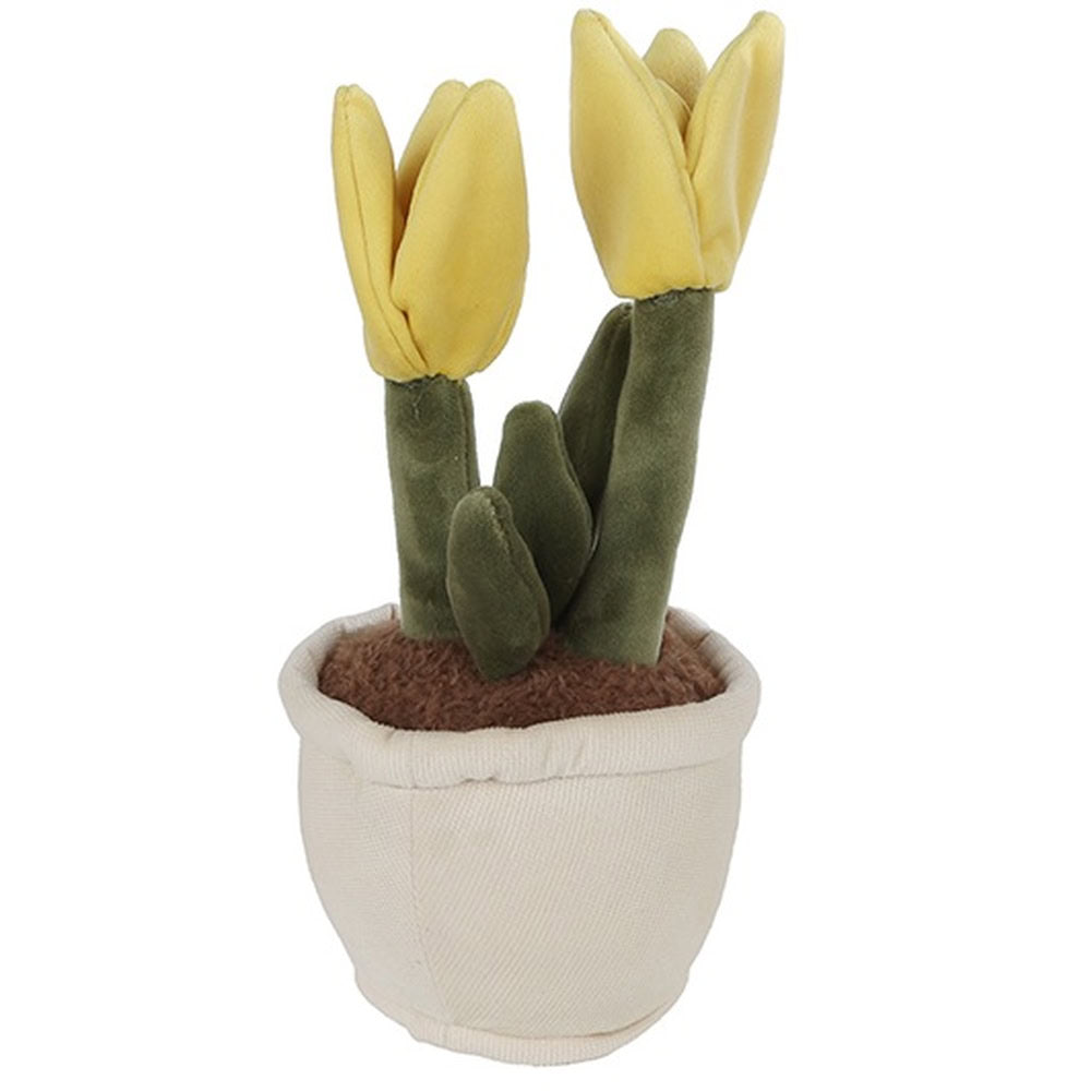 Jucarie de plus – Lalele in ghiveci - Galben, 27 cm