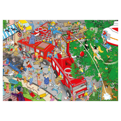 Imagine Puzzle Cauta si Gaseste - Brigada de pompieri, 1000 piese- Goliath