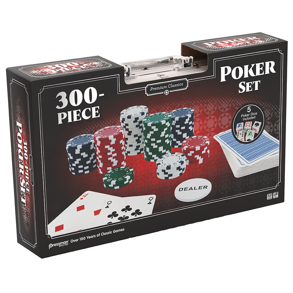 Premium Classics - 300pcs Poker Chip set - Set cu 300 jetoane de poker, in cutie metalica