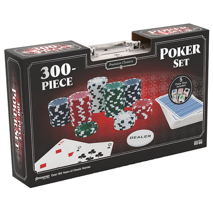 Premium Classics - 300pcs Poker Chip set - Set cu 300 jetoane de poker, in cutie metalica