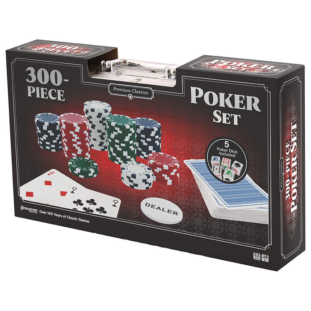 Premium Classics - 300pcs Poker Chip set - Set cu 300 jetoane de poker, in cutie metalica