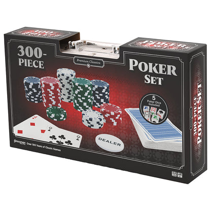 Premium Classics - 300pcs Poker Chip set - Set cu 300 jetoane de poker, in cutie metalica