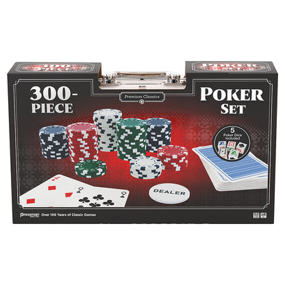 Premium Classics - 300pcs Poker Chip set - Set cu 300 jetoane de poker, in cutie metalica
