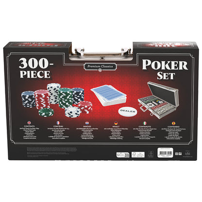 Premium Classics - 300pcs Poker Chip set - Set cu 300 jetoane de poker, in cutie metalica