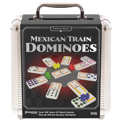 Premium Classics - Mexican Train Dominoes - Joc Domino Trenul Mexican , in cutie metalica
