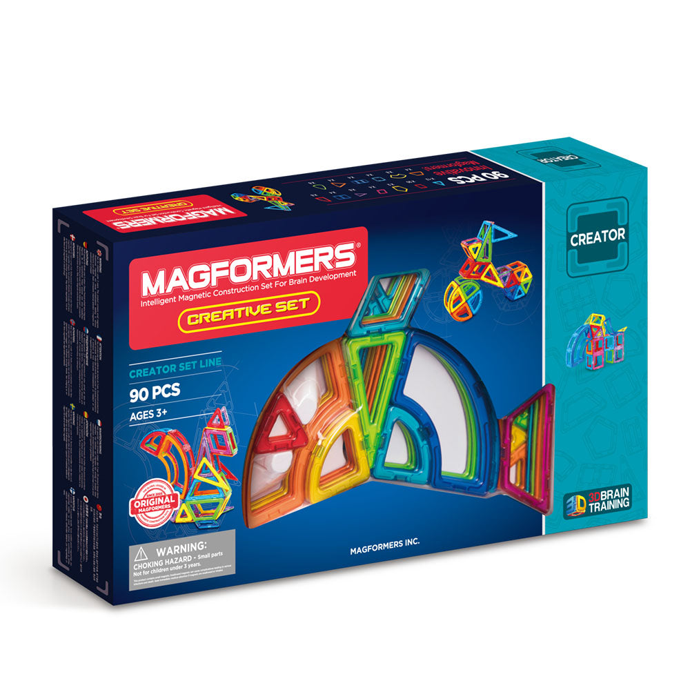 Mágneses építőjáték Magformers Creative Set - Kreatív, 90 db