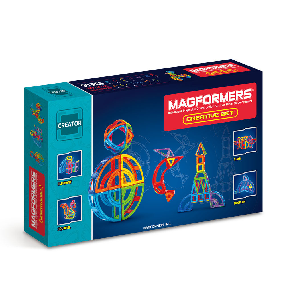 Mágneses építőjáték Magformers Creative Set - Kreatív, 90 db