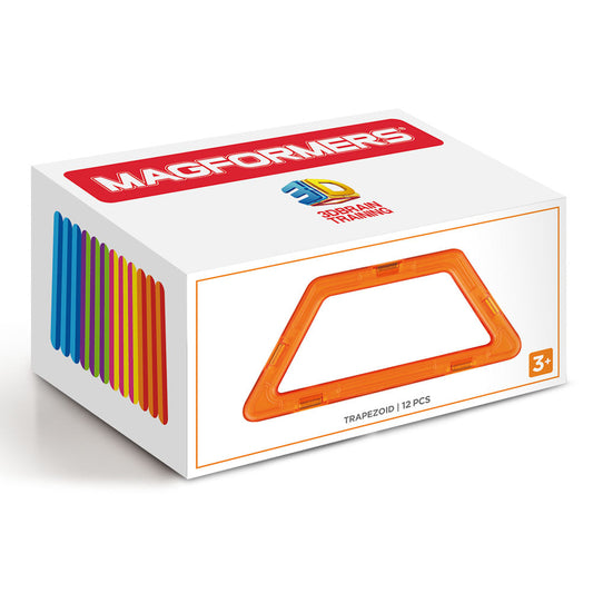 Mágneses építőjáték Magformers Trapezoid Set - 12 db trapéz alakú darab