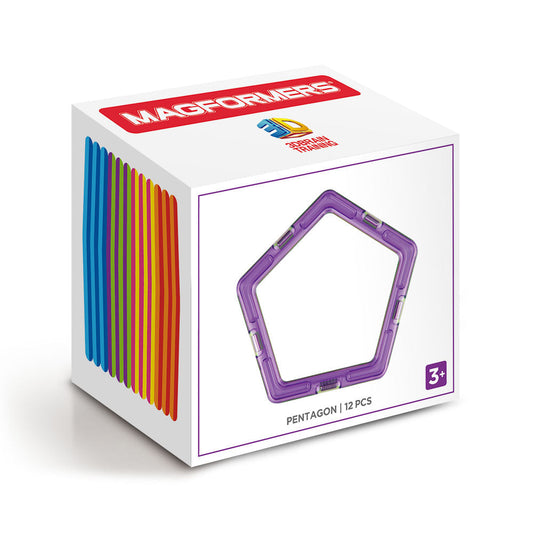 Mágneses építőjáték Magformers Pentagon Set - 12 db ötszög alakú darab