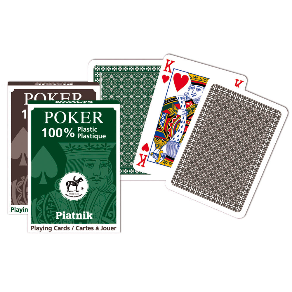 Imagine Carti de joc Poker, 100% plastic - Piatnik