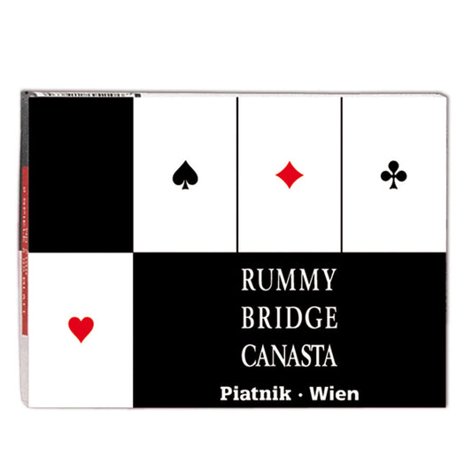 Imagine Set carti de joc Rummy, Bridge, Canasta, 2 pachete - Piatnik