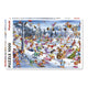 Puzzle Piatnik, Christmas Skiing - François Ruyer, 1000 piese