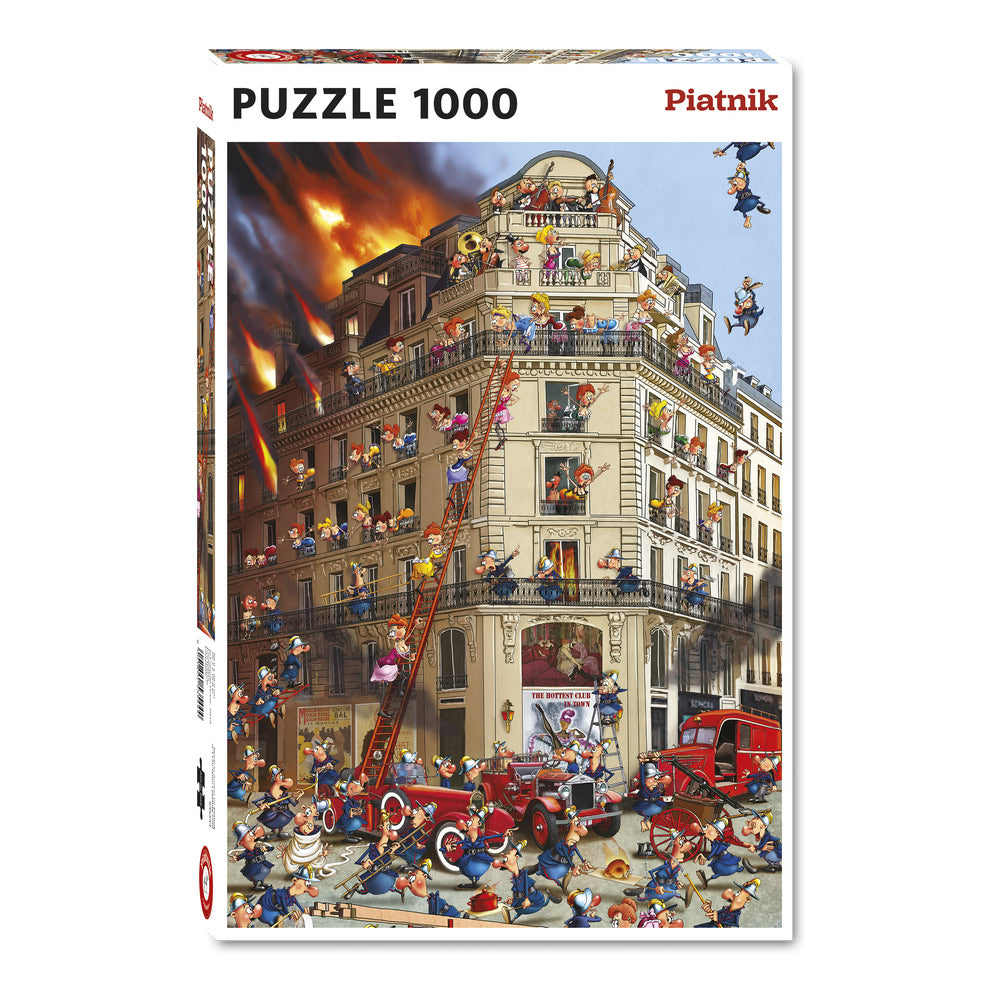 Puzzle Piatnik, Fire Brigade Illustration - François Ruyer, 1000 piese