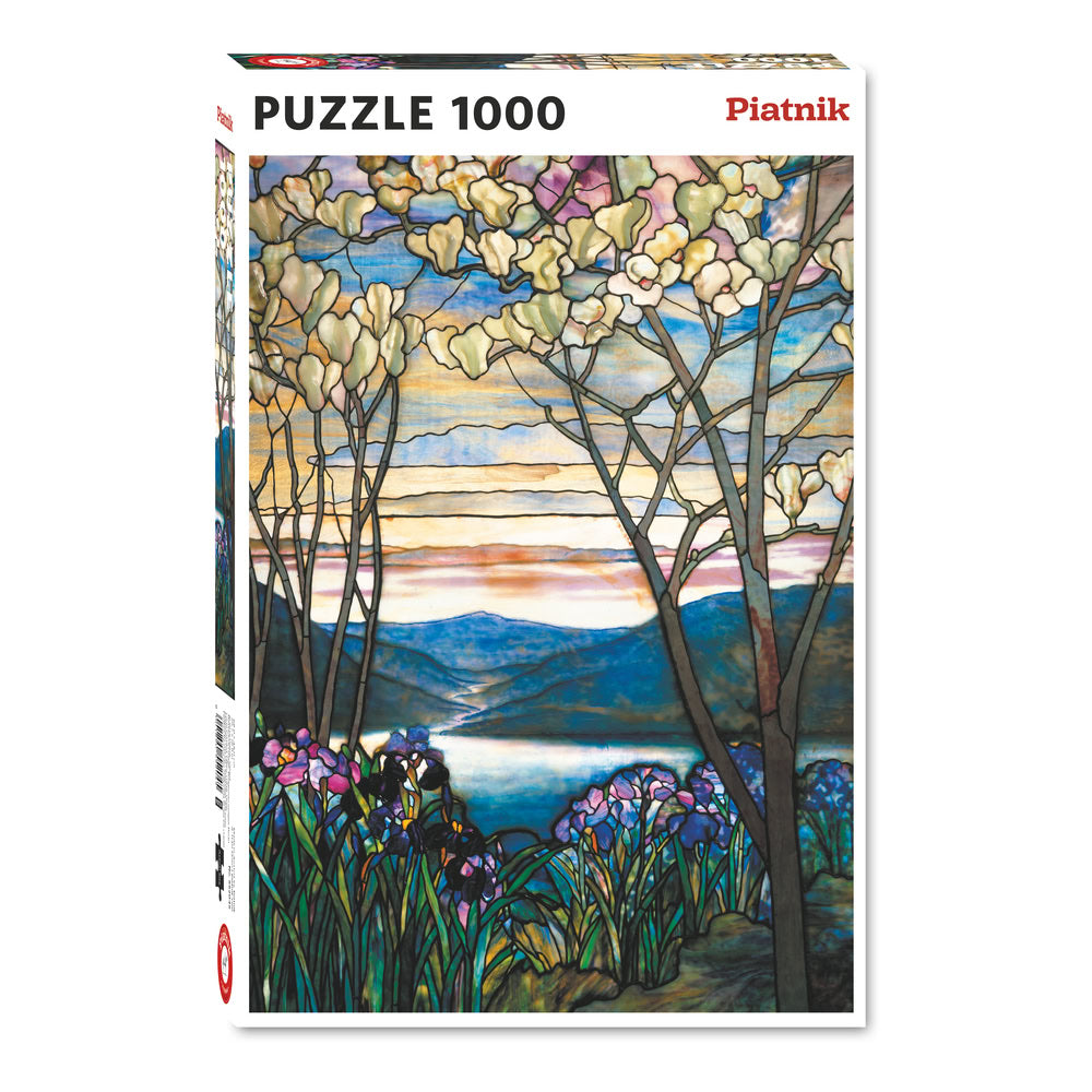 Puzzle Piatnik, Magnolias and Irises - Louis Comfort Tiffany, 1000 piese