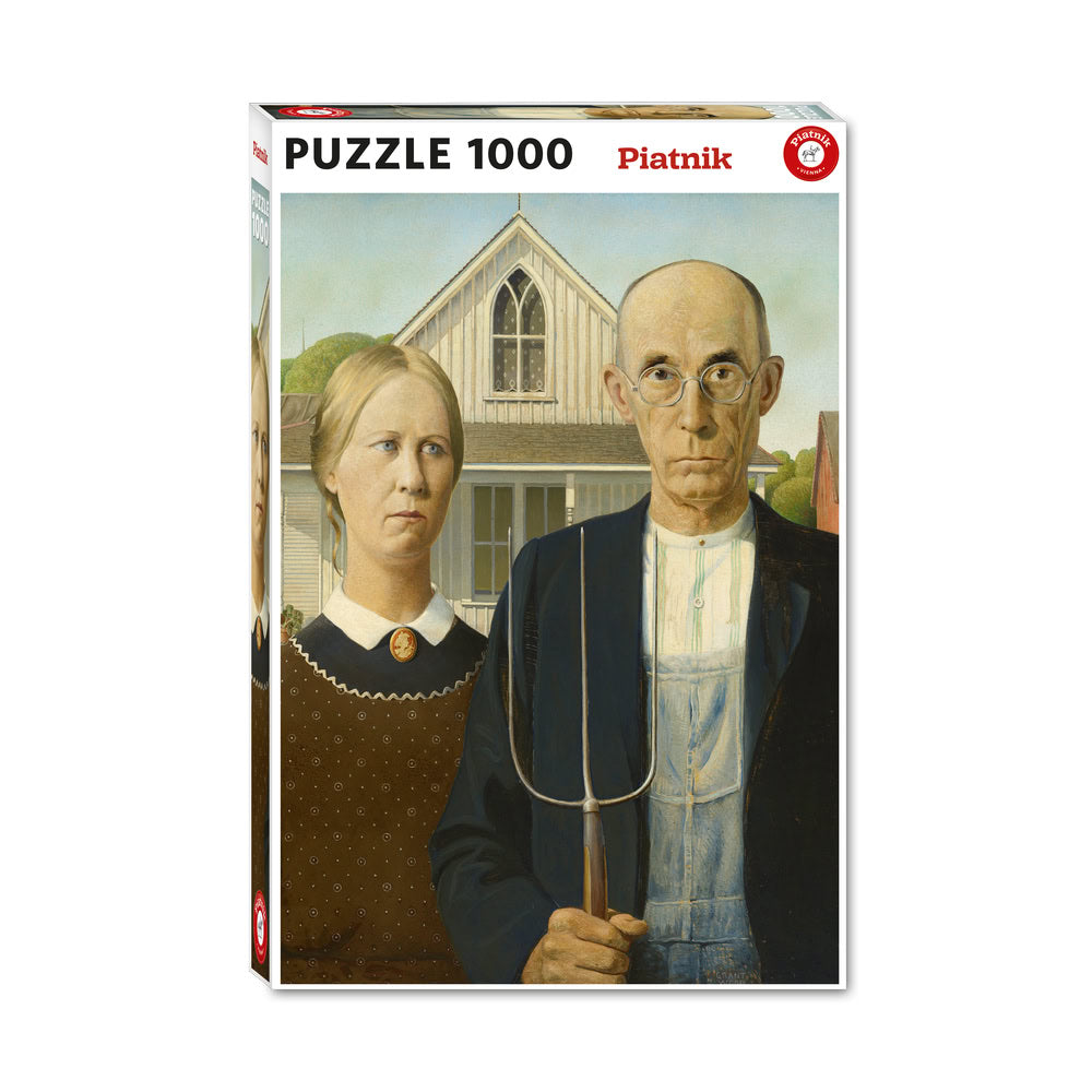 Puzzle Piatnik, American Gothic - Grant Wood, 1000 piese