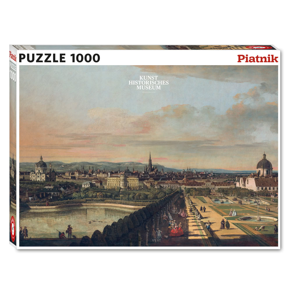 Puzzle Piatnik, Vienna from Belvedere - Canaletto, 1000 piese