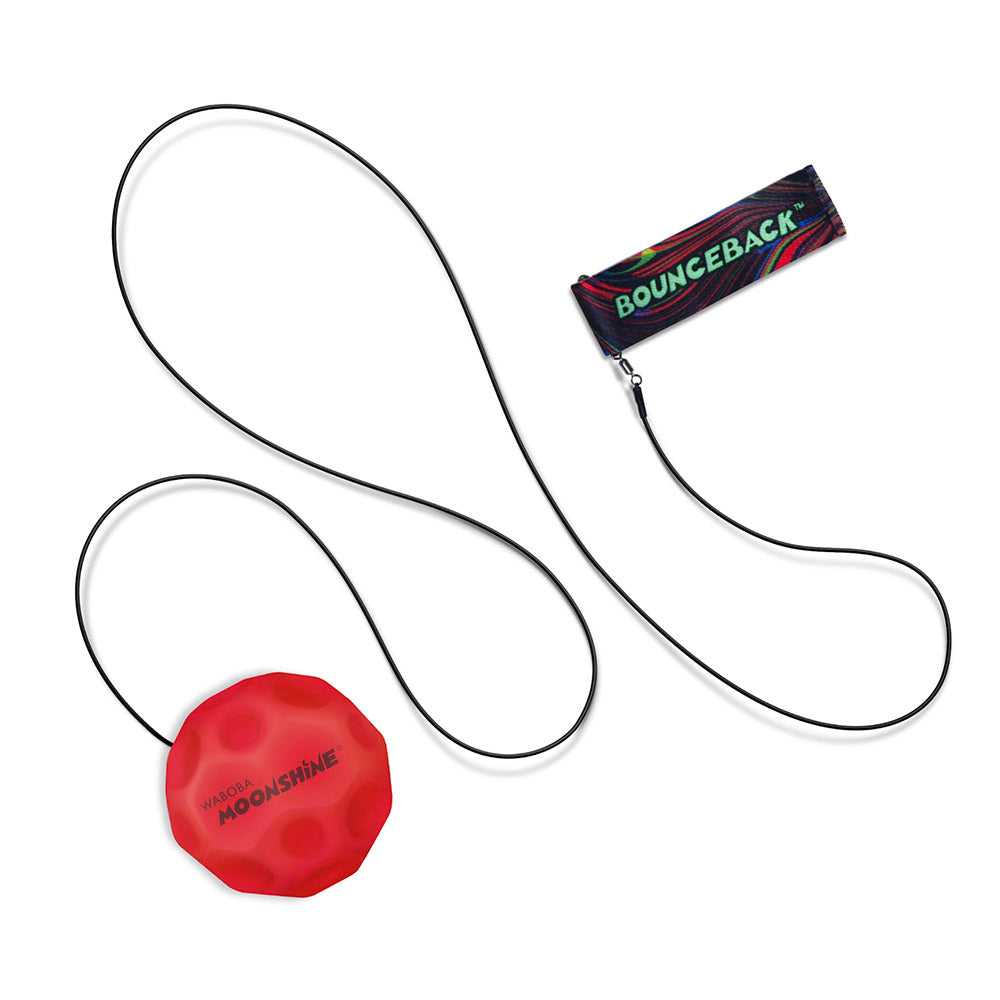 Minge hiper saritoare, cu sistem de prindere - Waboba Bounceback Moonshine, cu led, lumineaza la aruncare, culori asortate