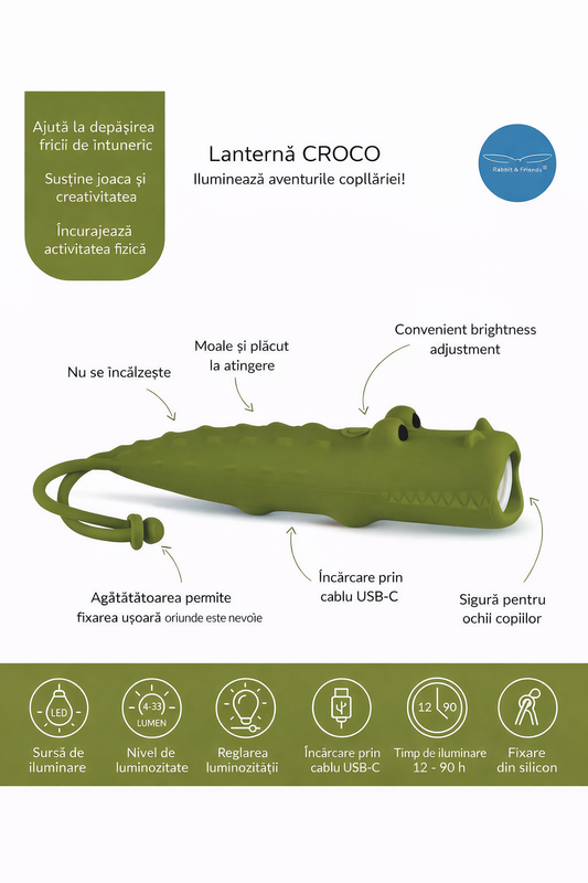 Lanternă pentru copii Rabbit & Friends CROCO