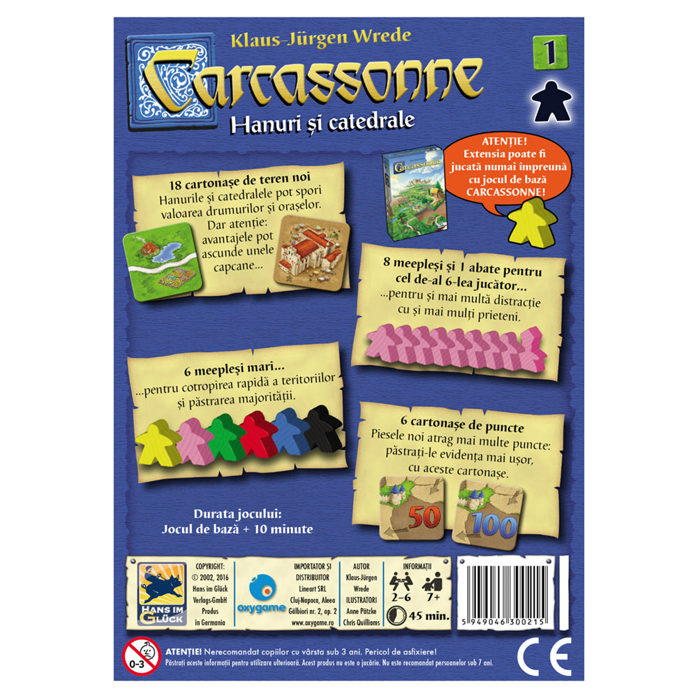 Imagine Carcassonne - Extensia 1: Hanuri si catedrale