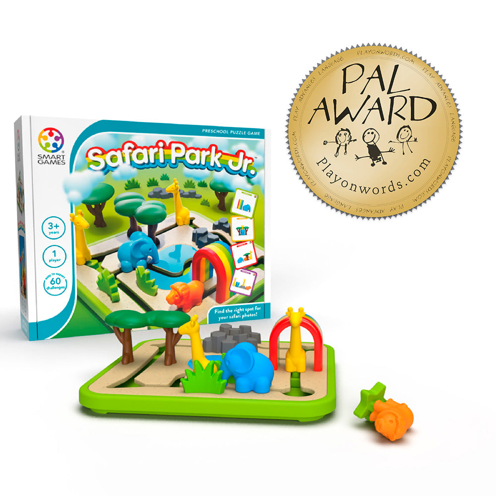 Smart Games - Safari Park Jr., joc de logica cu 60 de provocari, 3+ ani, editie internationala