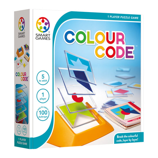 Smart Games - Colour Code, joc de logica cu 100 de provocari, 5+ ani, editie internationala