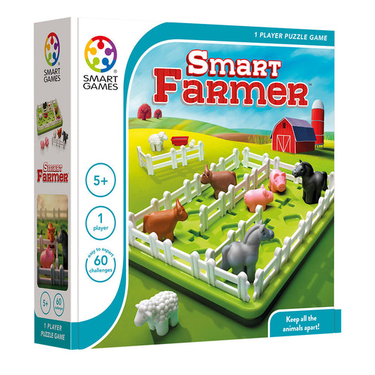 Smart Games - Smart Farmer, joc de logica cu 60 de provocari, 4+ ani, editie internationala