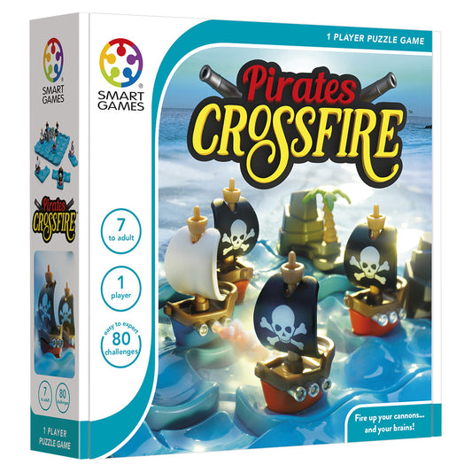 Smart Games – Pirates Crossfire, logikai játék 80 kihívással, 7+ év, nemzetközi kiadás
