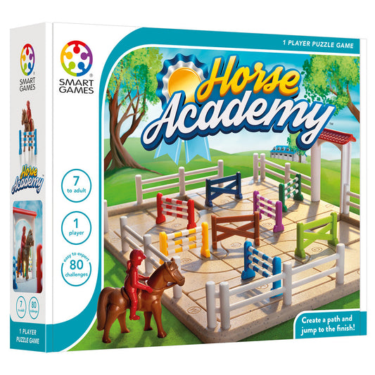 Smart Games - Horse Academy, joc de logica cu 80 de provocari, 7+ ani, editie internationala