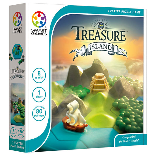 Smart Games - Treasure Island, joc de logica cu 80 de provocari, 8+ ani, editie internationala