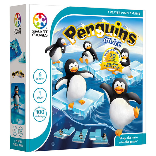 Intelligens játékok – Penguins on Ice, logikai játék 100 kihívással, 6+ év, nemzetközi kiadás