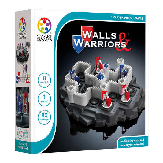 Smart Games - Walls & Warriors, joc de logica cu 80 de provocari, 8+ ani, editie internationala