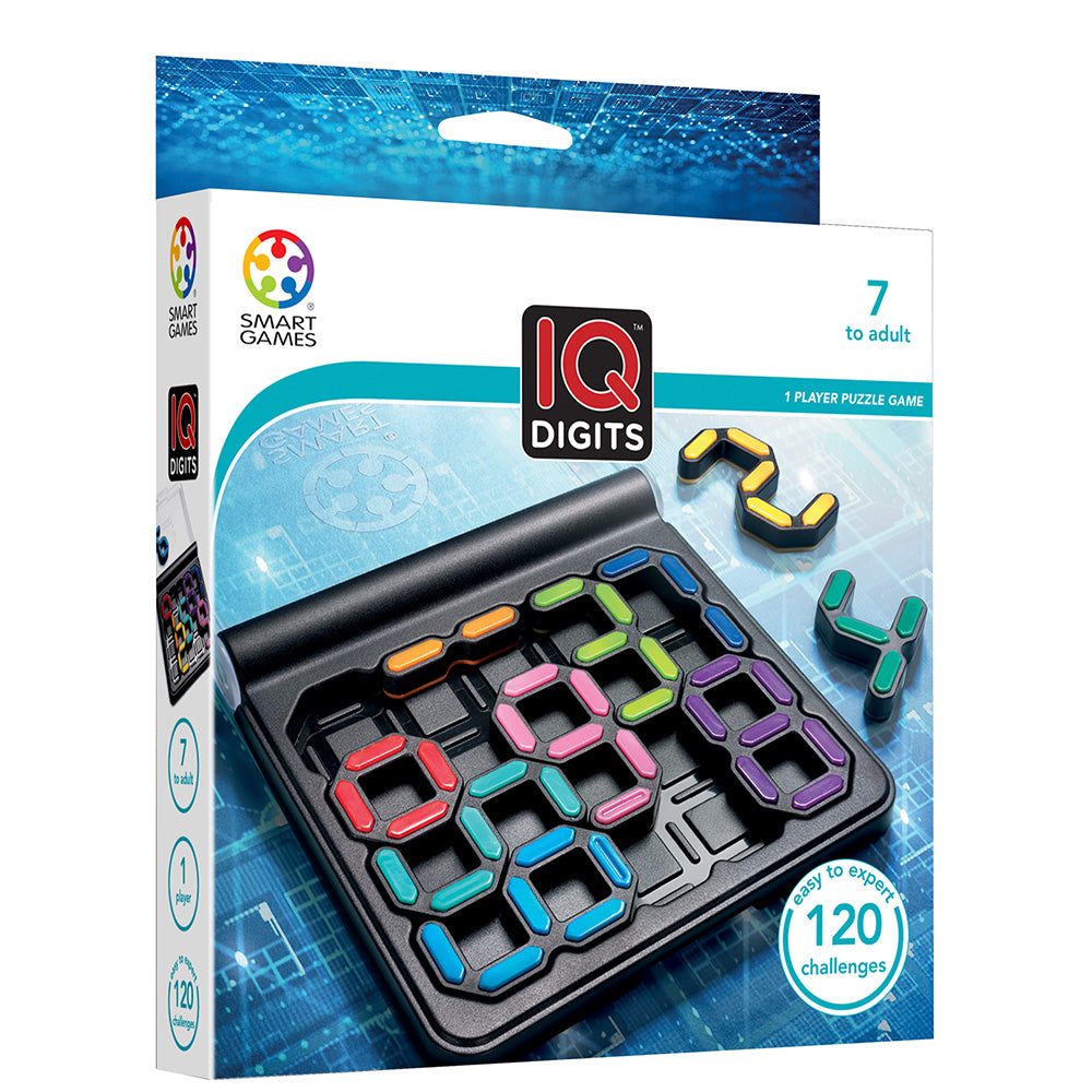Smart Games – IQ Digits, logikai játék 120 kihívással, 7+ év, nemzetközi kiadás