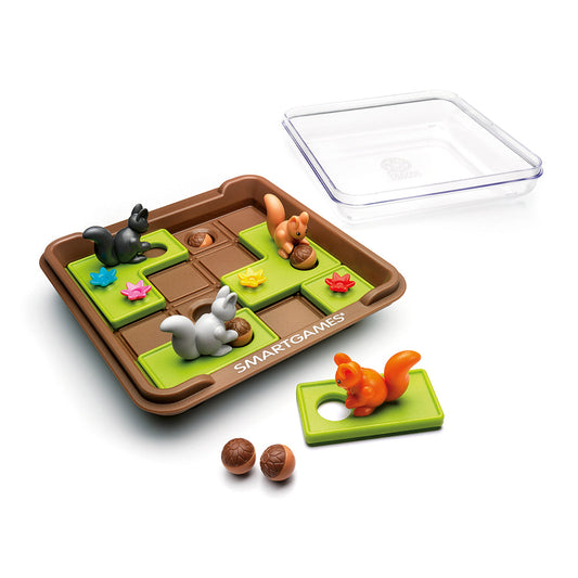 Smart Games - Squirrels Go Nuts!, joc de logica cu 80 de provocari, 6+ ani, editie internationala