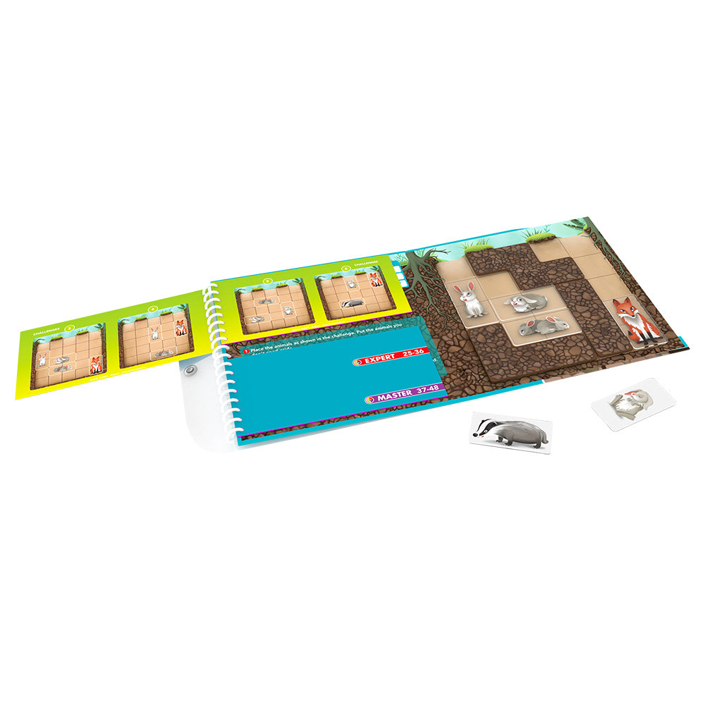Smart Games - Down the Rabbit Hole, joc de logica cu 48 de provocari, 5+ ani, editie internationala