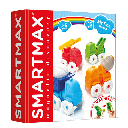 Joc magnetic Smart Max, My First Vehicles, Primele mele vehicule, 13 piese