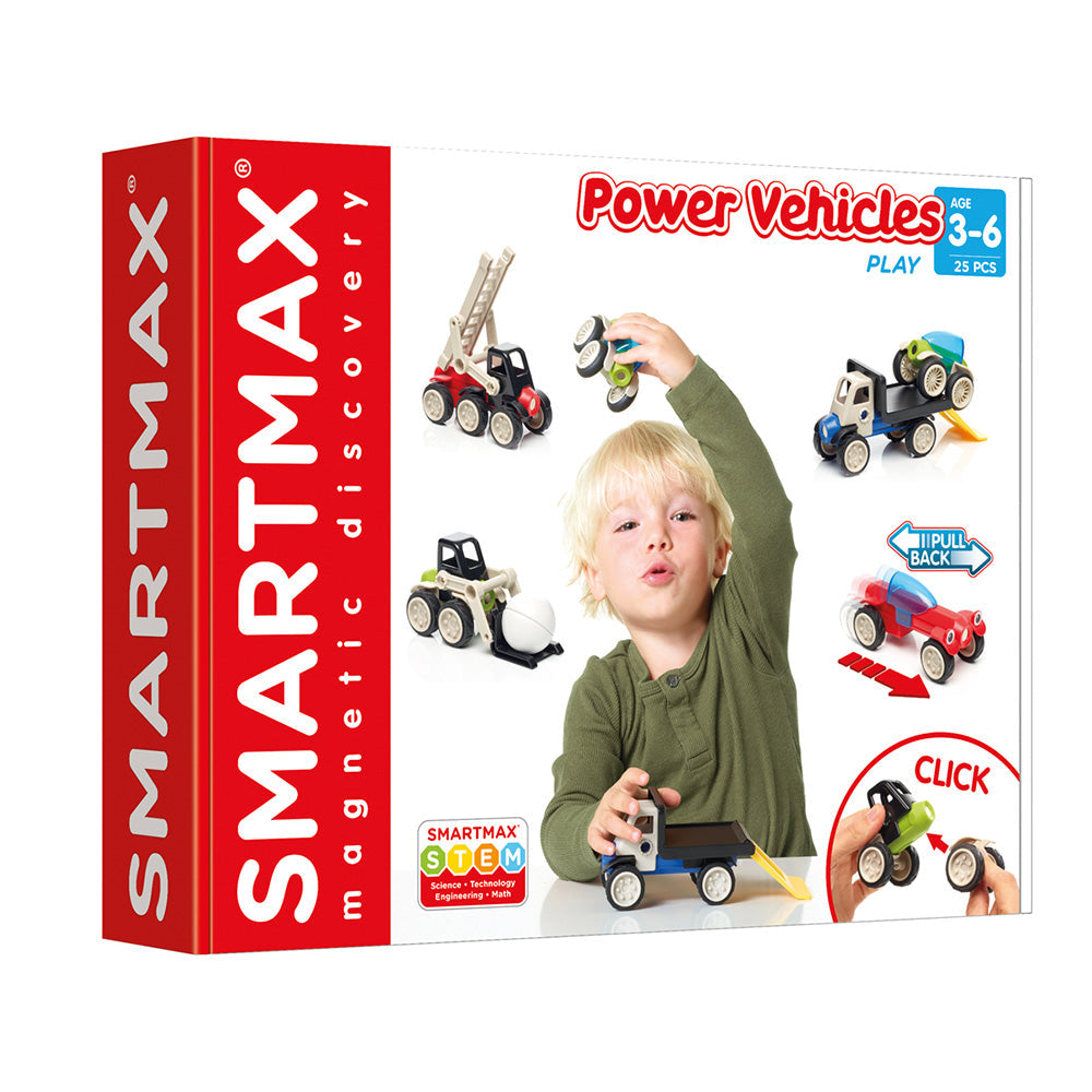 Smart Max mágneses játék, motoros járművek, gépjárművek, 25 db