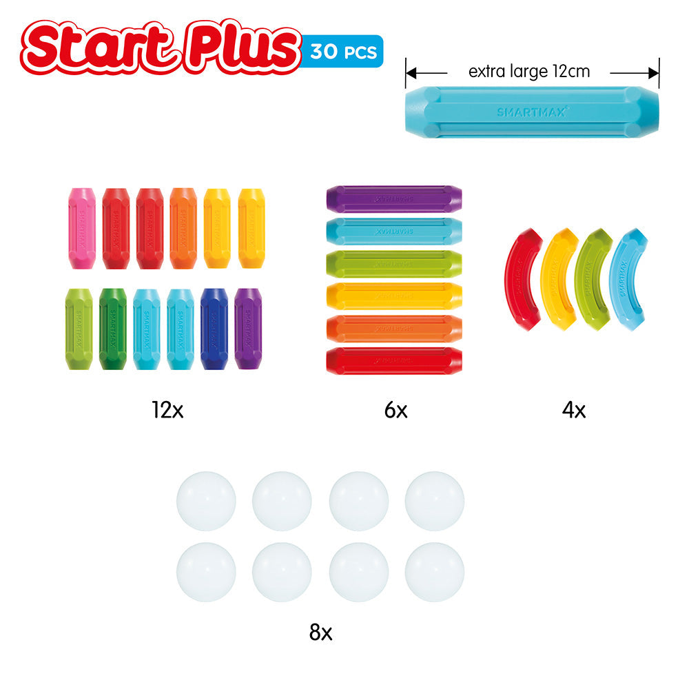 Smart Max mágneses játék, Start +, Starter Set Plus, 30 darab