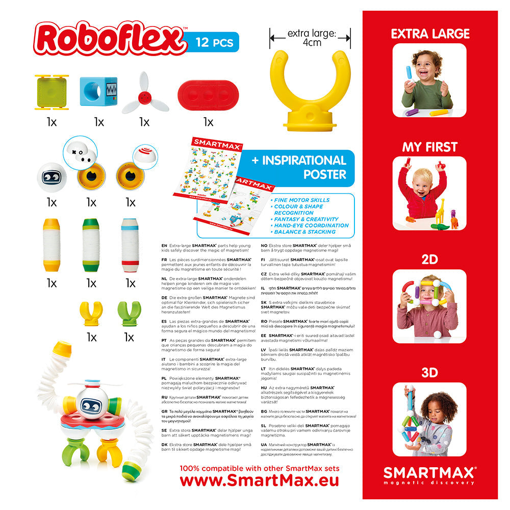 Smart Max mágneses játék, Roboflex, A rugalmas robot, 12 db